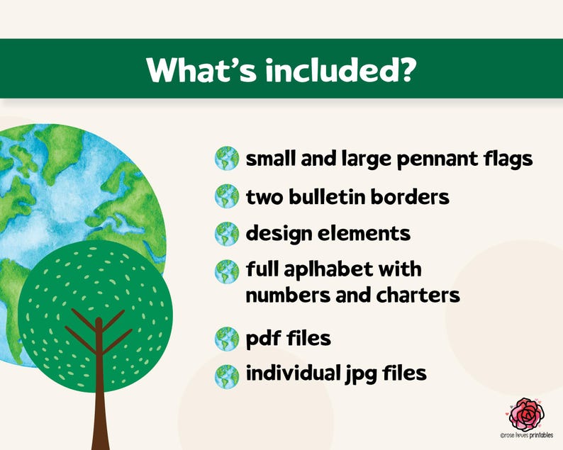 Earth Day Bulletin Board Kit, April Printable Bulletin Board for ...