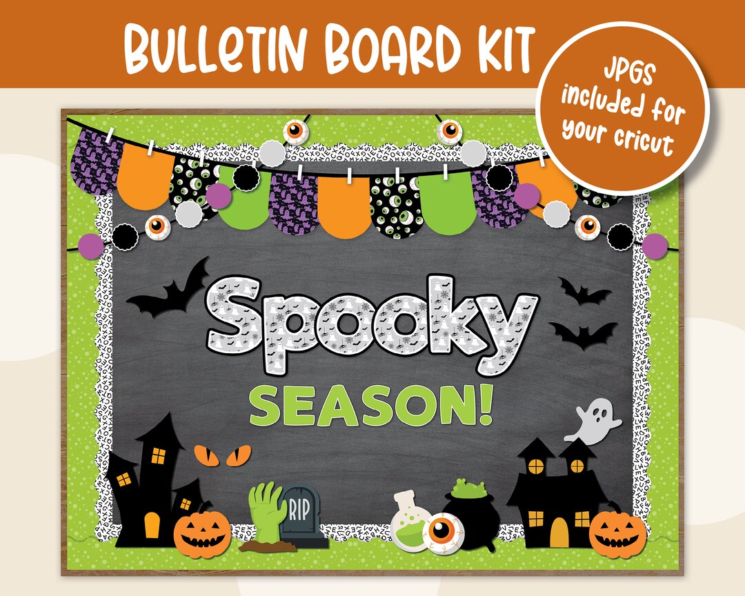 Halloween Bulletin Board Kit Halloween Classroom Decor Etsy
