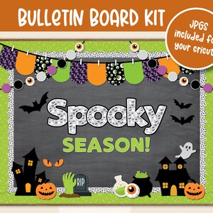 Halloween Bulletin Board Kit, October Bulletin Board Kit, Halloween Classroom Door, DIY Bulletin Board Kit for Halloween, Spooky Halloween