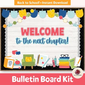 Back to School Bulletin Board Kit, Classroom Decor, Welcome Back To School Door Decor Kit, Reading Theme, Library Bulletin Board Printable