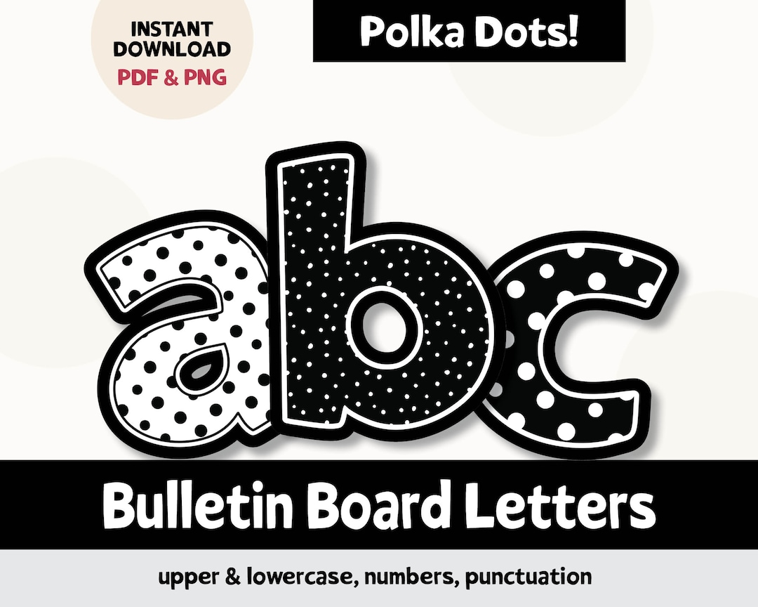 Black Bulletin Board Letters Printable, Back to School Classroom Door