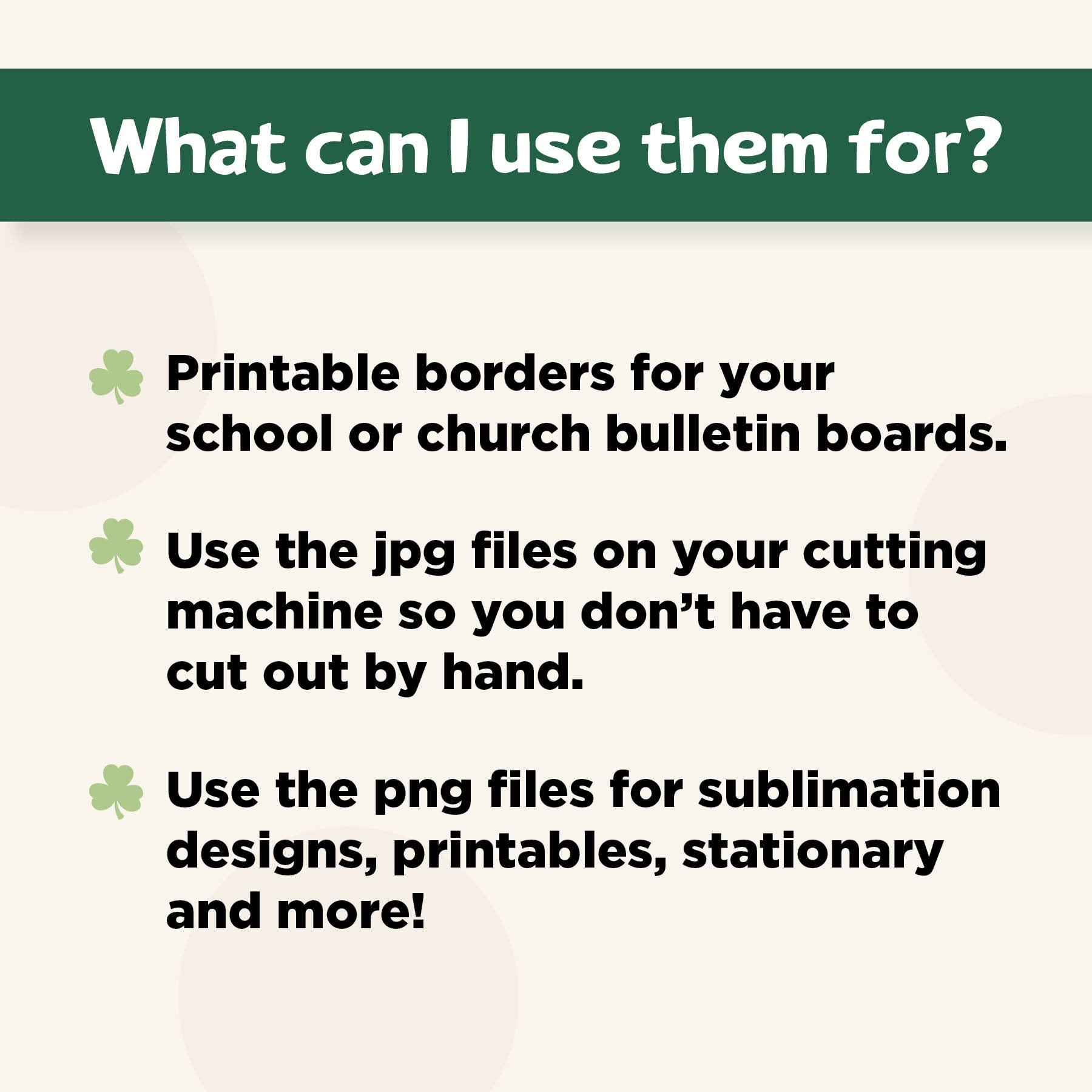 St Patricks Day Bulletin Board Border Set, March Bulletin Border ...