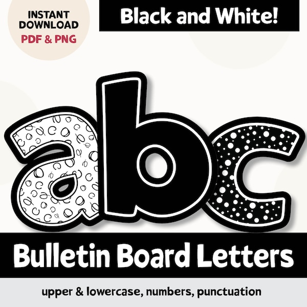 Black and White Letter Png Etsy