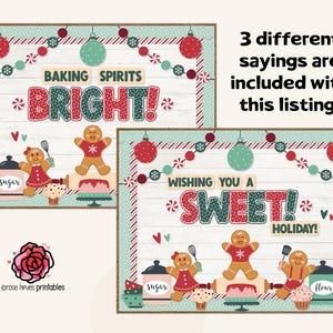 Gingerbread Bulletin Board, Christmas Bulletin Board Kit, Printable ...
