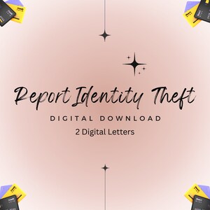 Report Identity Theft I Credit Repair Letters I Digital Download