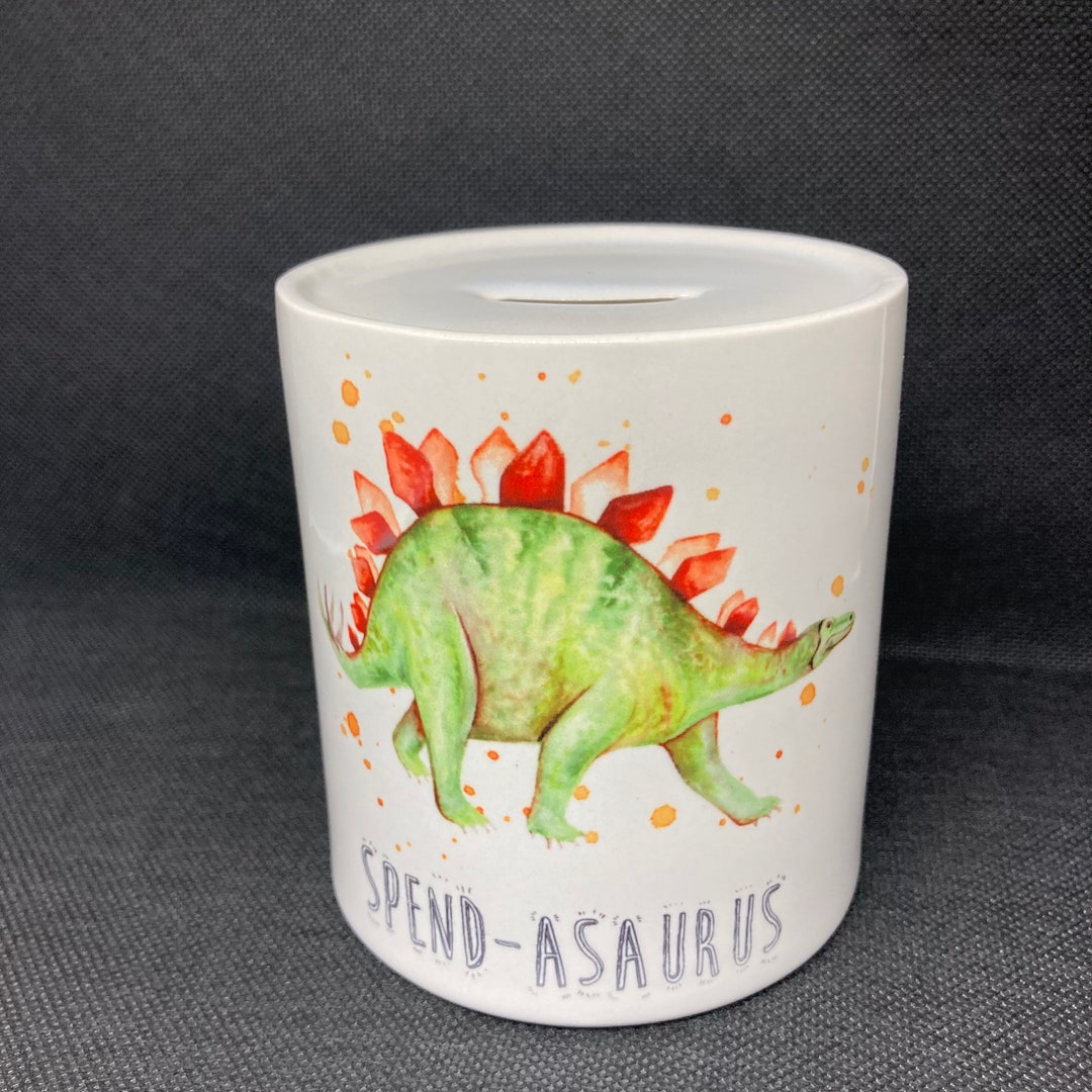 Dinosaur MONEY BOX Spendasaurus. New Baby Boy Gift / Baby Etsy