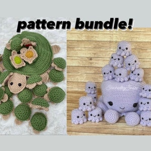 Mama memory BUNDLE. pdf Patterns ONLY for the Turtle and the Octopus, 2 in 1. ENGLISH only