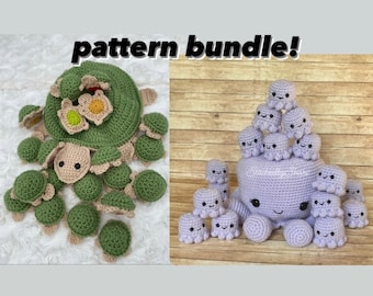 Mama memory BUNDLE. pdf Patterns ONLY for the Turtle and the Octopus, 2 in 1. ENGLISH only