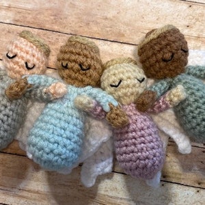 Angel baby keepsake, loss and miscarriage keepsake ornament crochet PATTERN ONLY. Crochet Angel baby keepsake English patterm