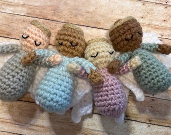 Angel baby keepsake, loss and miscarriage keepsake ornament crochet PATTERN ONLY. Crochet Angel baby keepsake English patterm