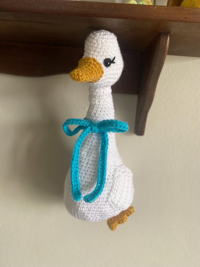 Grocery Bag Goose- English Crochet Pattern- PDF digital download- cute crochet goose, easy pattern, a stitched by shari design image 8
