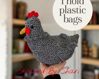Grocery Bag Chicken- A crochet pattern, instant PDF download. English pattern. original Stitched by Shari design