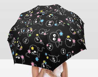 Soot Sprite Umbrella: Kawaii Ghibli Anime, Semi-Automatic