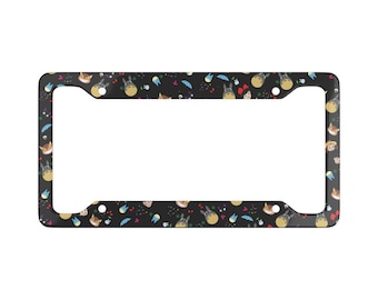 Totoro Soot Sprite License Plate Frame - Studio Ghibli Anime Fanart