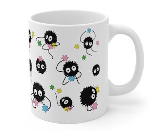 Taza de cerámica de los Duendes del Hollín, Studio Ghibli El viaje de Chihiro, Taza de café Kawaii