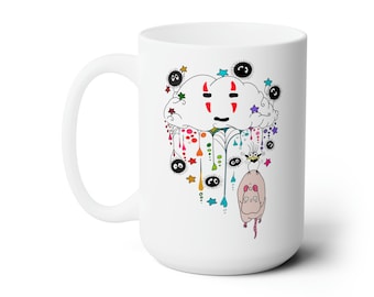 Spirited Away Mug: No Face, Soot Sprites & Boh (15oz)