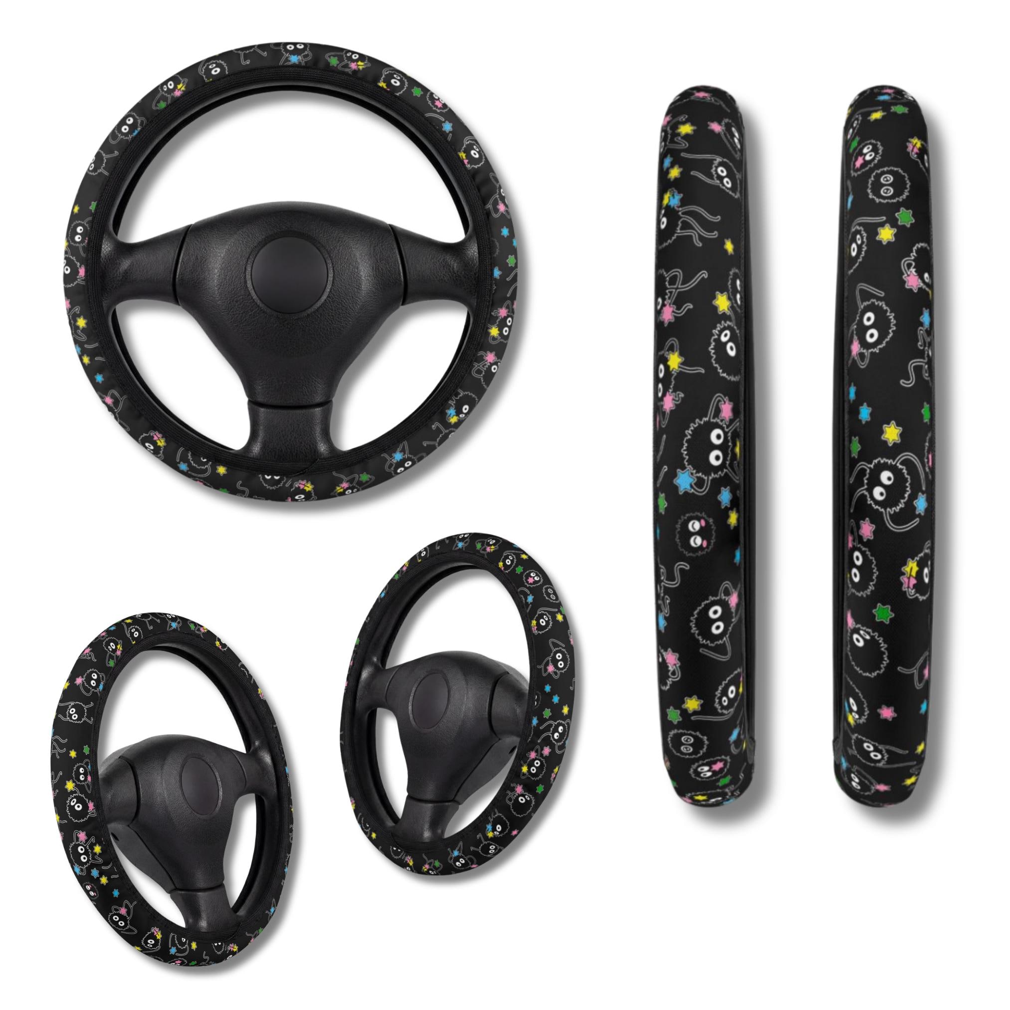 Kawaii Soot Sprite Car Steering Wheel Cover | Cute Kawaii Anime