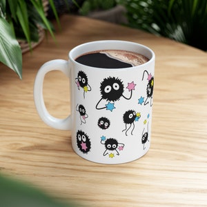 Soot Sprites Ceramic Mug, Studio Ghibli Spirited Away, Kawaii Coffee Mug image 8