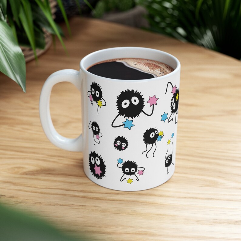 Soot Sprites Ceramic Mug, Studio Ghibli Spirited Away, Kawaii Coffee Mug image 8