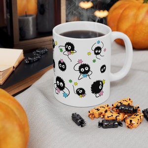 Soot Sprites Ceramic Mug, Studio Ghibli Spirited Away, Kawaii Coffee Mug image 6