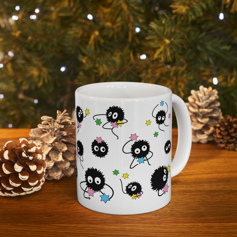 Soot Sprites Ceramic Mug, Studio Ghibli Spirited Away, Kawaii Coffee Mug image 9