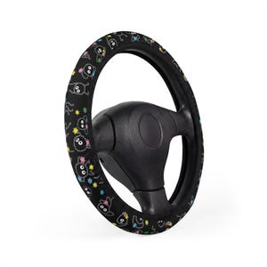 Kawaii Soot Sprite Car Steering Wheel Cover | Cute Kawaii Anime Pattern