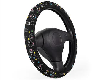 Funda para volante de coche con diseño de duende de hollín kawaii / Lindo diseño de anime kawaii