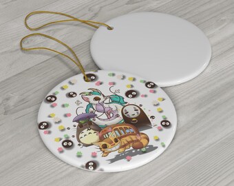 ジブリのクリスマスオーナメント：ハク、トトロ、ナマケモノ、ネコバス