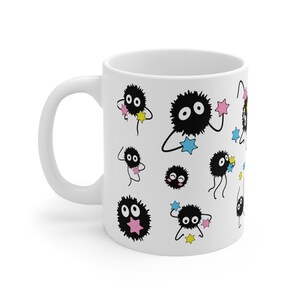 Soot Sprites Ceramic Mug, Studio Ghibli Spirited Away, Kawaii Coffee Mug image 3