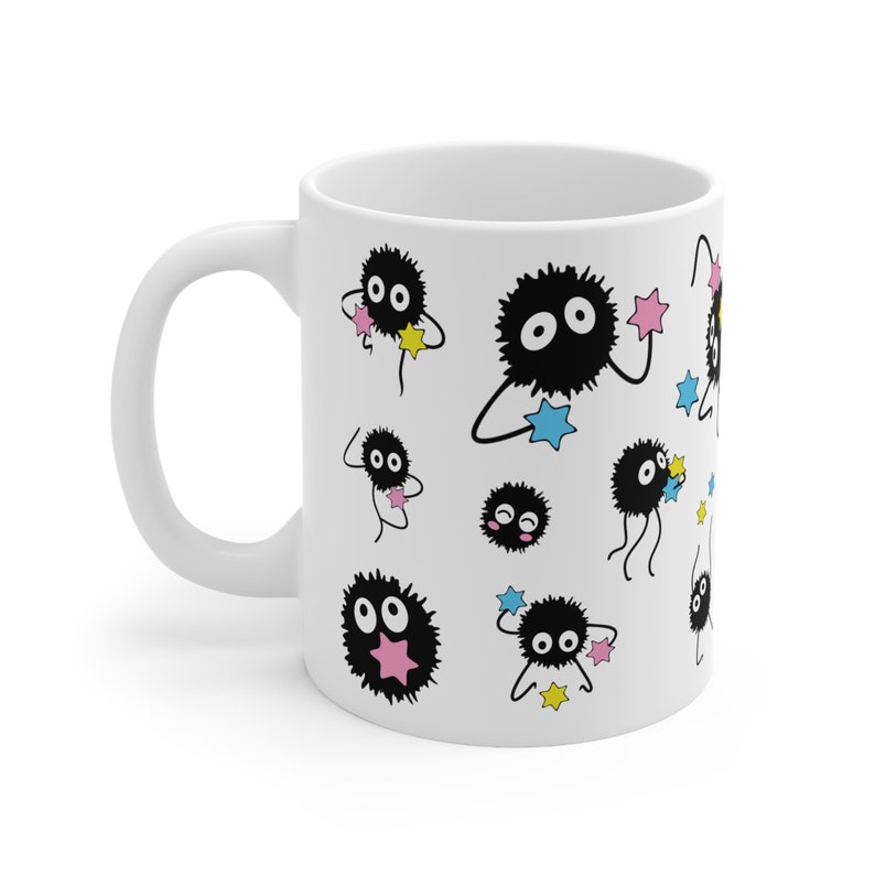 Soot Sprites Ceramic Mug, Studio Ghibli Spirited Away, Kawaii Coffee Mug image 3