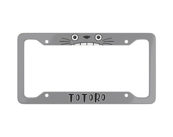 My Neighbor Totoro Inspired License Plate Frame Studio Ghibli Fanart Anime License Plate Frame Mei Satsuki Kanta Soot Sprite Forest Spirit