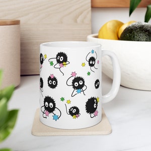 Soot Sprites Ceramic Mug, Studio Ghibli Spirited Away, Kawaii Coffee Mug image 7