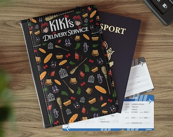 Kiki's Delivery Service Passport Cover: Faux Leather Travel Accessory