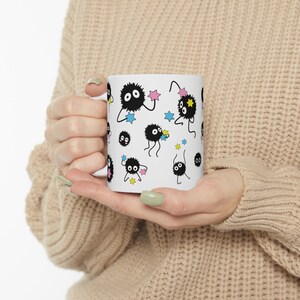 Soot Sprites Ceramic Mug, Studio Ghibli Spirited Away, Kawaii Coffee Mug image 10