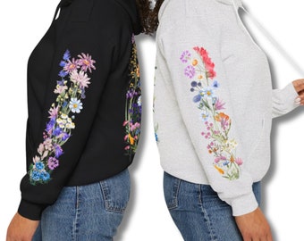 Wildflowers Hoodie Boho Cottagecore Floral Hoodie Botanical Wildflowers Hoodie Boho Cottagecore Floral Hoodie Botanical