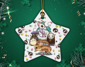 ジブリのクリスマスオーナメント：ハク、トトロ、ナマケモノ、ネコバス