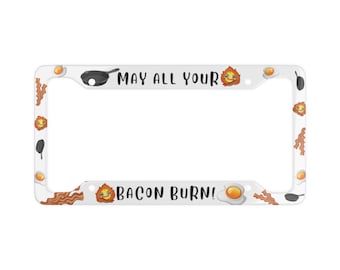 Calcifer License Plate Frame Howl&#39;s moving Castle Studio Ghibli Fanart Anime License Frame Black or White License Frame Pink Frame Red Frame
