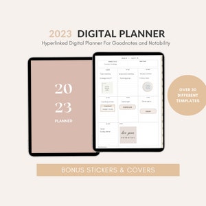2023 Digital Planner, GoodNotes Planner, Portrait Planner, Goal Planner, Monthly Planner, Weekly Planner, Hyperlinked Planner, iPad Planner