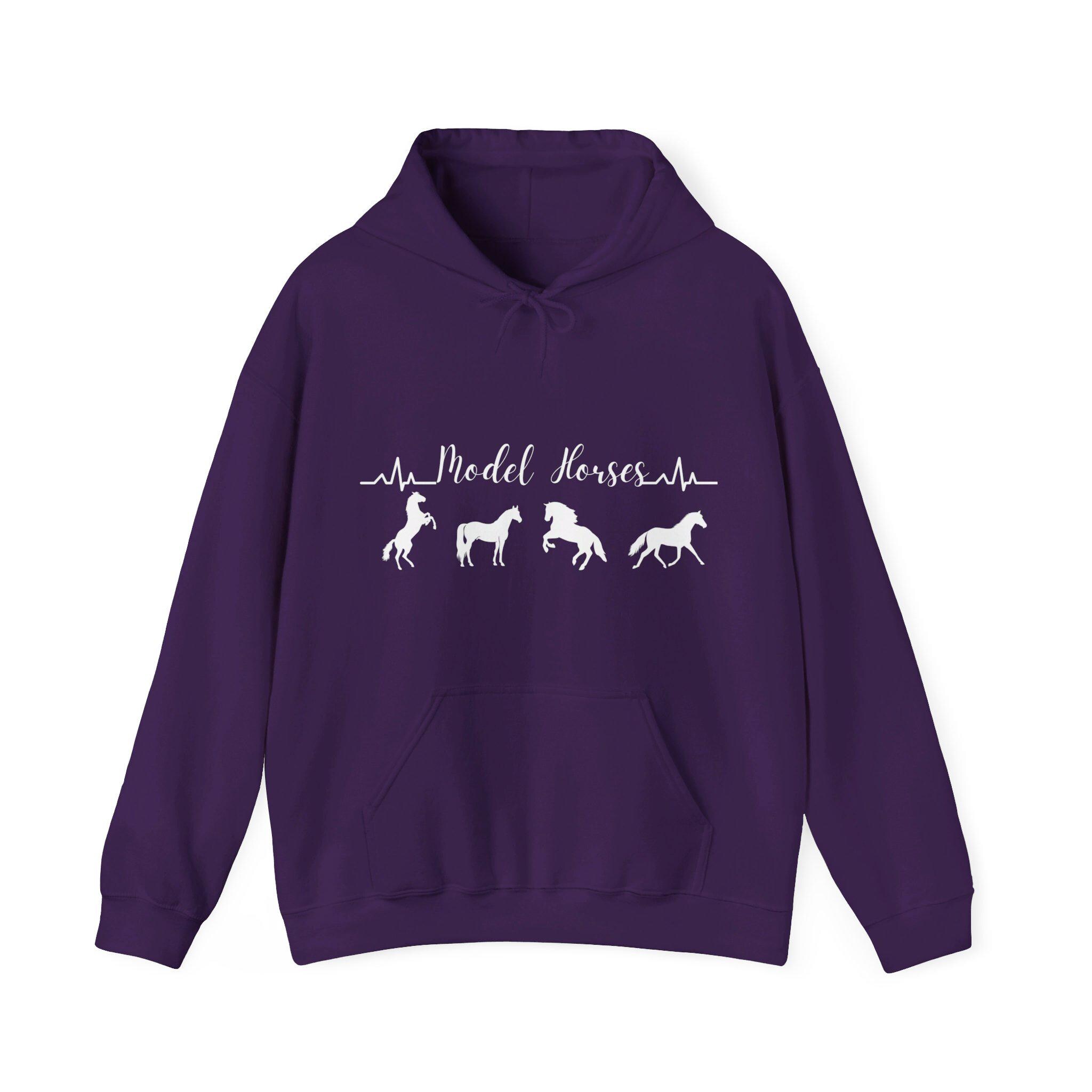 Heartbeat Horse Felpa con cappuccio da donna con stampa Heartbeat Horse Felpa con cappuccio da donna con stampa