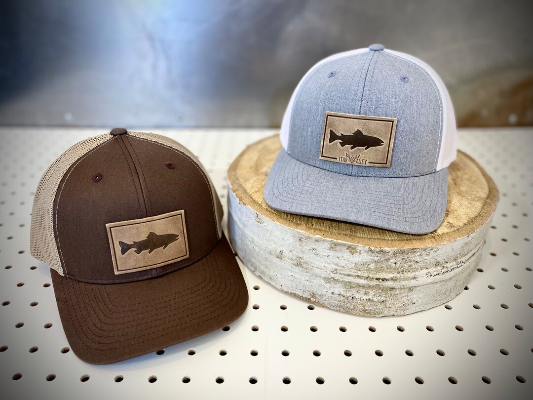 Leather Cross Patch Trucker Hat