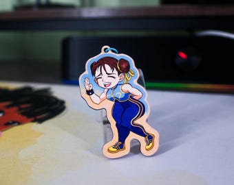 Wood Charm Chun-Li Street Fighter