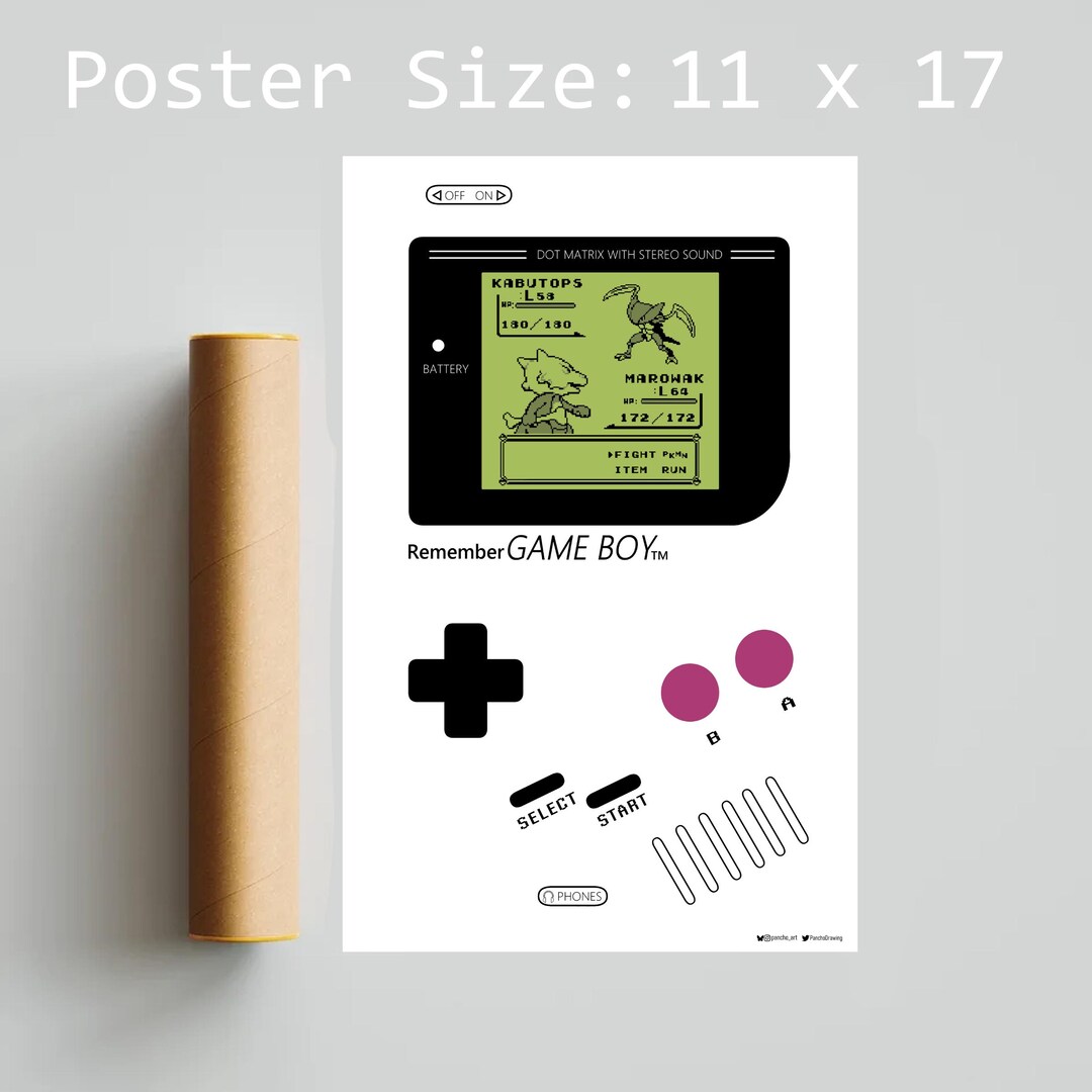 Gameboy Art Print Poster - Etsy