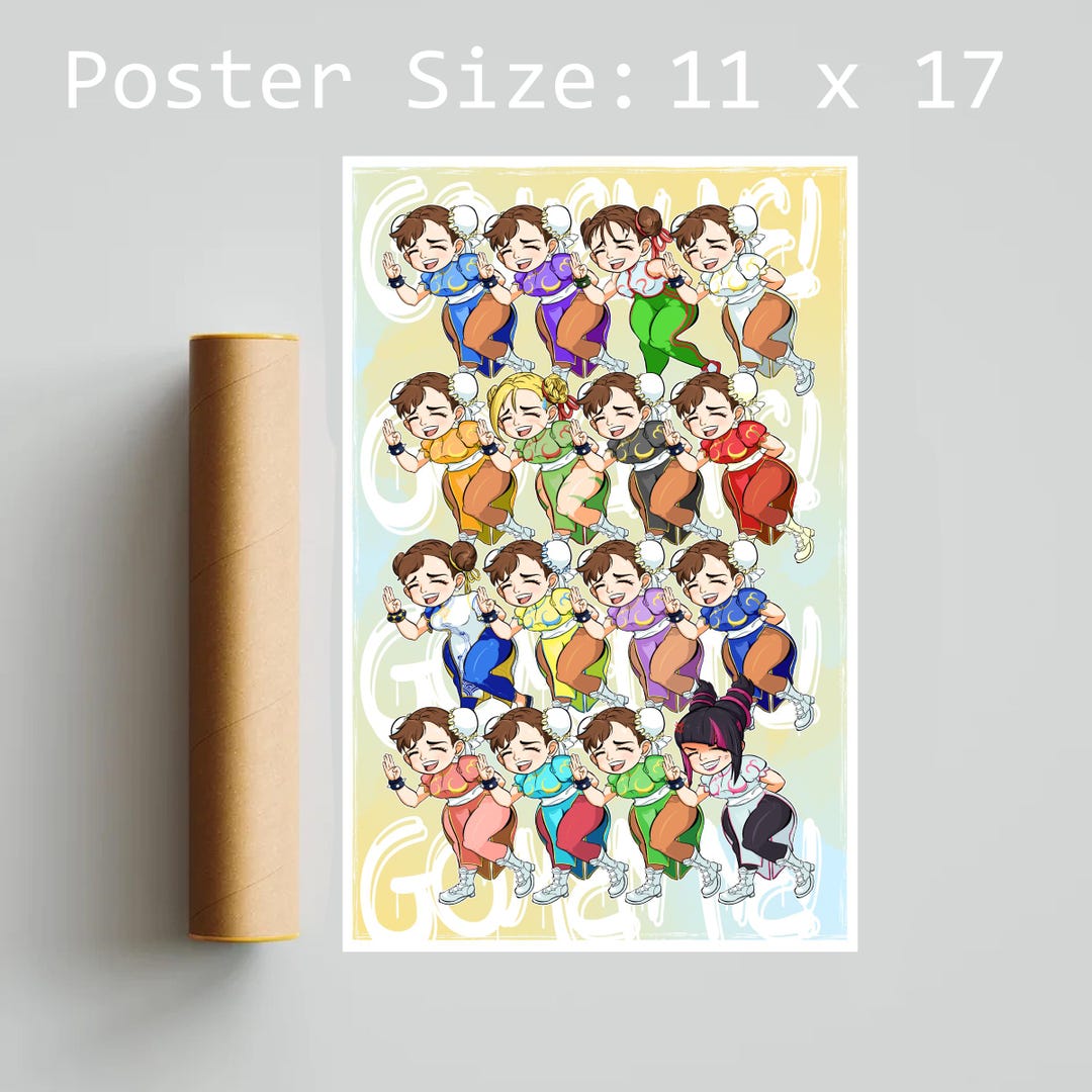 Large Chin Li Poster Chun-li Art Print Poster - Etsy