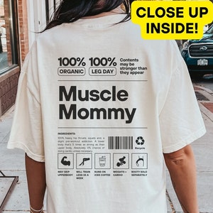 Muscle Mommy Pump Cover Gym Shirt, Oversized Shirt for Workout, Comfort Colors Workout Tee, Gift for Gym Rat, Funny Gym Gift for Girlfriend