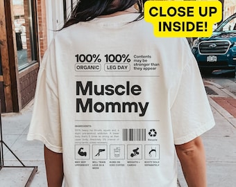 Muscle Mommy Pump Cover Gym Shirt, Oversized Shirt for Workout, Comfort Colors Workout Tee, Gift for Gym Rat, Funny Gym Gift for Girlfriend