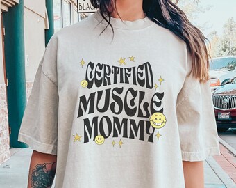 Maglietta da mamma muscolosa per powerlifting, divertente maglietta con copertura per pompa da palestra per allenamento, maglietta per abbigliamento da palestra, regali per sollevamento pesi, maglietta per allenatore di palestra