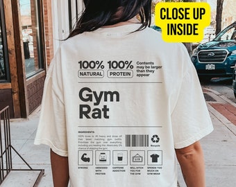 Funny Shirt Fitness Tee Gym Rat Gift Tee Weight Lifting Tee Workout  Lifestyle Shirt (X-Large Grey) 