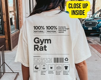 Camisa de gimnasio con cubierta de bomba, regalo para rata de gimnasio, camisa de gran tamaño para entrenamiento, camiseta de culturismo, camisa divertida de levantamiento de pesas, regalo divertido para novia