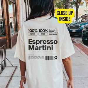 Espresso Martini Shirt, Cute Drinking Shirt, Martini Cocktail Tshirt, Trendy Tini Time Crewneck, Espresso Martini Tee, Espresso Lover Gift