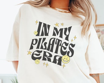 Retro Pilates Shirt for Workout, Gift for Pilates Instructor, Funny Pilates T Shirt for Pilates, Wavy Pilates Tops for Teacher Gift, For Her